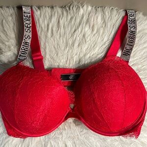 Victoria’s Secret Red Very Sexy Push-up Bra Size 34D